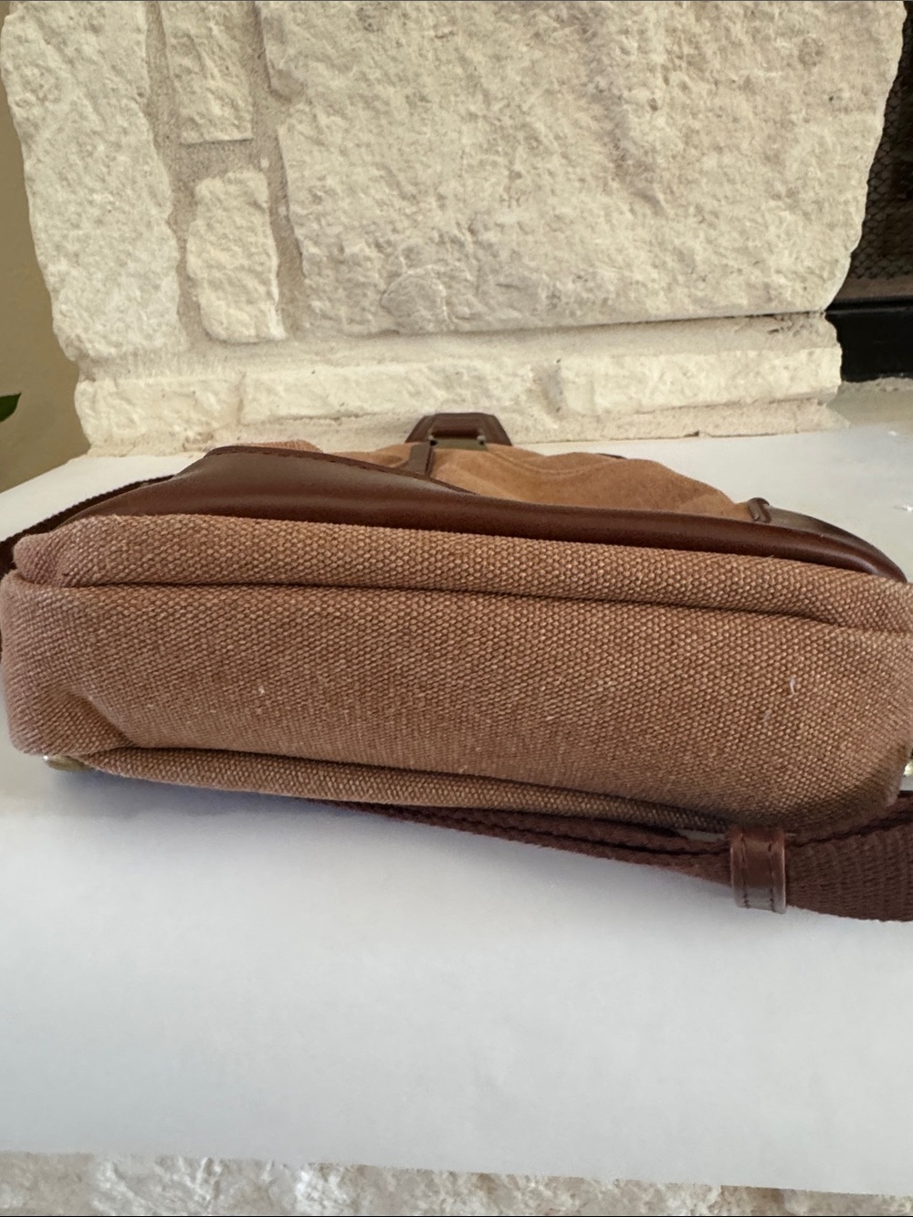 Antik Kraft Crossbody Sling-Samara Cotton Canvas in Tan/Camel Unisex - Picture 14 of 15